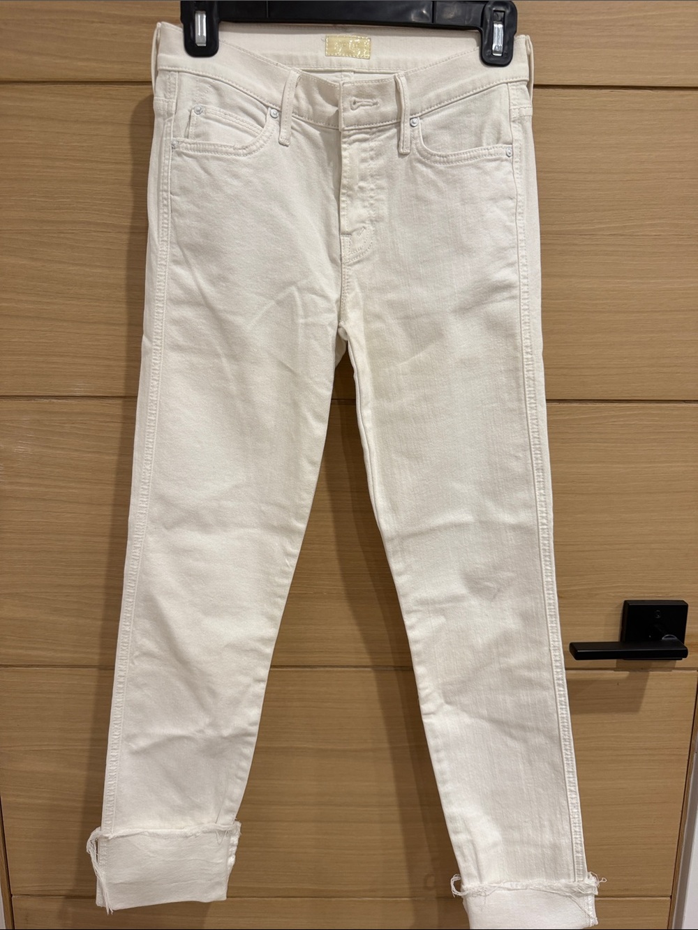 MOTHER White Slim Straight Jeans